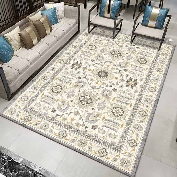 Persian style cashmere carpet, washable, non slip, easy to clean