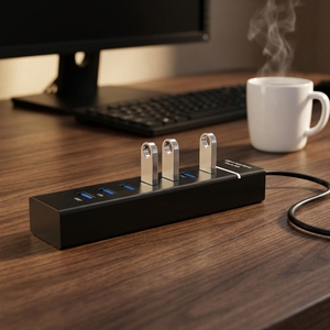 Hub USB 3.0 de 7 Puertos, Super Velocidad, Transferencia de Datos de 5 Gbps, Cable de 0.3 m, para Laptop/<span class=keywords><strong>PC</strong></span>/Impresora/Escáner/Disco Duro Externo, Sin Enchufe - Product Image 5