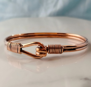 <span class=keywords><strong>Bracelet</strong></span> en <span class=keywords><strong>fil</strong></span> de cuivre solide de 7/9 pouces, réglable, fabriqué à la main, Design classique avec crochet pour hommes femmes, usage quotidien - Product Image 2