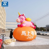 Ornement gonflable Cheval du Zodiaque Chinois 2026 pour l'affichage d'événements en centre commercial