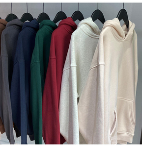 Sweat à capuche unisexe en coton premium, tricoté épais, avec poche, couleur unie, logo personnalisé, confortable, vêtement décontracté - Product Image 4