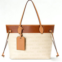 Sac à bandoulière de luxe en cuir PU avec monogramme, style designer, avec étiquette détachable, sac à main à poignée supérieure pour le travail, fabrication OEM ODM