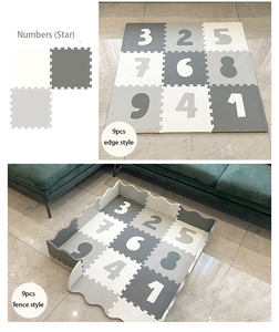 Tapis de <span class=keywords><strong>puzzle</strong></span> en <span class=keywords><strong>mousse</strong></span> souple EVA imperméable à l'eau avec clôture pour <span class=keywords><strong>piscine</strong></span> à balles pour bébé - Product Image 6
