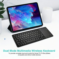 Teclado Inalámbrico con Retroiluminación y Panel Táctil, Teclado Ergonómico para Android, Windows, Computadora de Escritorio, Laptop, TV Box, 78 Teclas
