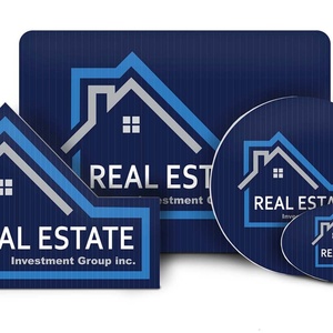 Custom Outdoor Corrugated Poly PP <b>Sheet</b> <b>Plastic</b> Yard Lawn Advertising Signs From Factory Cutting Processing Available - Product Image 6