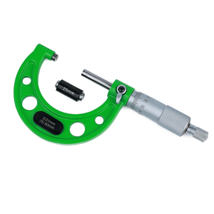 Aralık 0-100mm 4 adet/takım yüksek hassasiyetli 0.01mm mikrometre yeşil plastik kutu taşlama dış mikrometre ölçüm araçları - Product Image 4