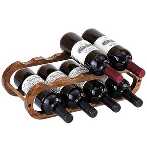 Range-bouteilles et organiseur de bouteilles d'eau 2 en 1 pour armoire et comptoir - Réglable en 2 tailles (Bois d'acacia 2 niveaux) - Product Image 1