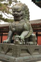 Décoration en Bronze, Sculpture d'animal, gardien chinois, Lion, laiton, chien Foo Fu, Statue pour porte d'entrée, décoration de porte