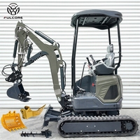 Excavadora Mini FULCORE con Envío Gratuito, Chasis Ajustable con Tren de Rodaje Telescópico Opcional para Obras Pequeñas