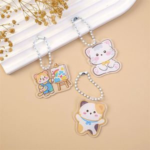 Wholesale Customized Acrylic Cat Pendant Cute Cartoon Hanging Decoration for <b>Backpacks</b> Acrylic Keychain - Product Image 4