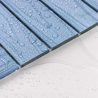 Dalles de terrasse WPC antidérapantes au design moderne, en composite bois-plastique, pour jardin et piscine extérieurs, vente directe usine