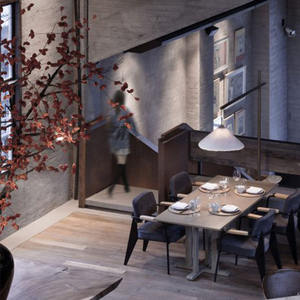 Chaise de salle à manger d'hôtel design contemporain, dossier ergonomique, tissu respirant, pieds antidérapants, siège essentiel pour restaurant et café - Product Image 2