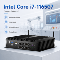 PC Industrial Sin Ventilador Intel Core I3 I5 I7 Mini PC Industrial con Doble LAN 2.5G 6 RS232 RS485 Ddr4 para Sistemas de Control PLC