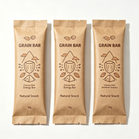 Emballages en papier kraft plat thermoscellables biodégradables pour glaces, chocolats, barres énergétiques, emballages alimentaires en gros