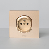 YAKI Arabia Saudita Rusia UE europeo estilo francés Pc Panel oro gris blanco Color energía eléctrica interruptores de luz de pared y enchufes