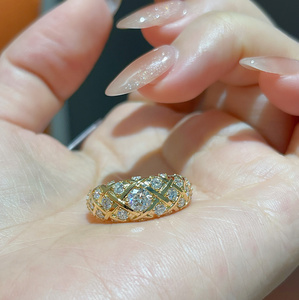 Xinfly 18k <b>gold</b> AU750 <b>Ring</b> Lab Diamond <b>Ring</b> Engagement Jewelry Fashion Wedding Band Custom Design - Product Image 4