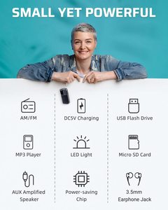 L-088 AM FM xách tay đài phát thanh hỗ trợ TF SD thẻ USB chơi AUX - Product Image 5