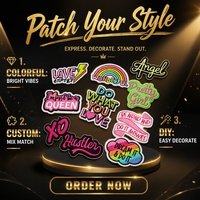 Patchs de lettres inspirantes roses pour filles, ensemble de badges de motivation en anglais, broderie thermocollante et dentelle combinées pour chapeaux en feutre non tissé