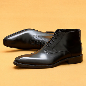 Zapatos de Cordones hasta el Tobillo y la Rodilla con Parte Superior de Cuero Genuino y Suela de Goma Antideslizante, Ideales para Negocios y Vacaciones - Product Image 6