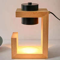 Diffuseur d'arômes électrique réglable en bois, sans flamme, pour bougies, lampe chauffe-bougie, décoration de bureau, vente en gros