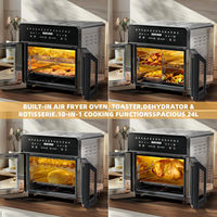 Aifa 24L Grande friteuse à air Four à micro-ondes électrique Combo XXL 1800W 10 en 1 Double friteuse à air en acier inoxydable Four avec rôtisserie