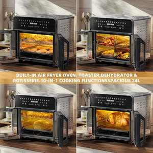 Aifa 24L Freidora de aire grande <span class=keywords><strong>Microondas</strong></span> Horno eléctrico Combo XXL 1800W 10 en 1 Freidora de aire de acero inoxidable doble Horno con asador - Product Image 5