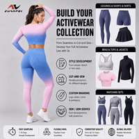 Ensemble de yoga transfrontalier Europe-Amérique pour femme, avec leggings à effet fessier galbant et haut à manches courtes, pour fitness en extérieur