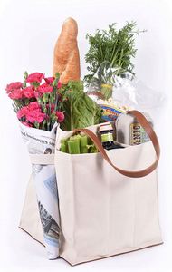 Bolsa de Compras de Lona Ecológica y Biodegradable con 7 Bolsillos para Mercado de Agricultores, Organizador Multiusos para Picnic y Comida - Product Image 2