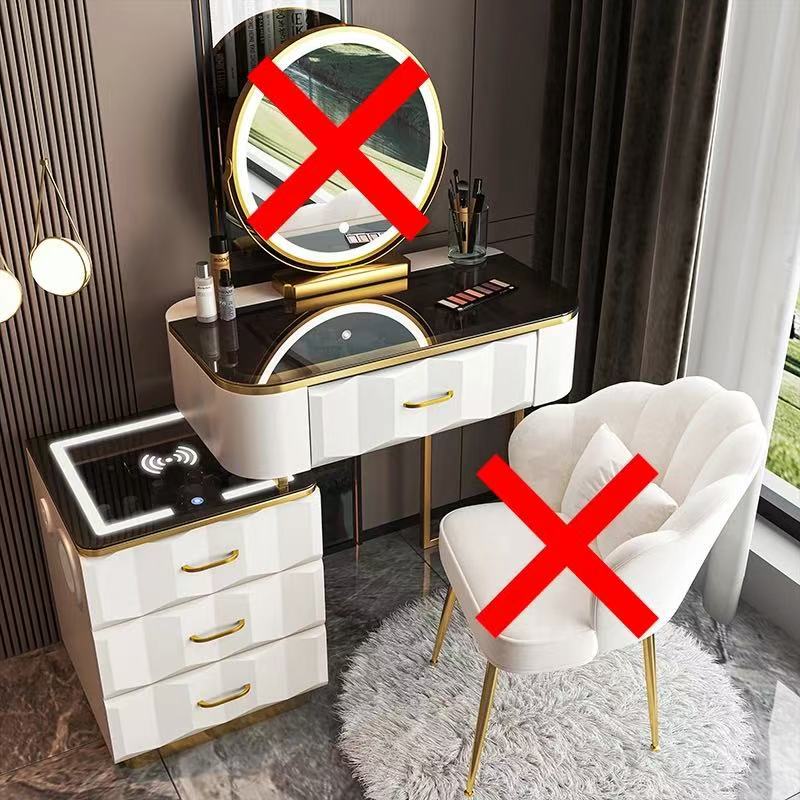White 80-inch smart cabinet, no mirror, no stool