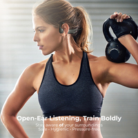 Headphone Bone Conduction Neckband Langsung dari Pabrik untuk LED 6.0, Pengisian Cepat 5 Menit, Pemutaran 5-8 Jam, Olahraga, Open-Ear, Peredam Kebisingan ENC