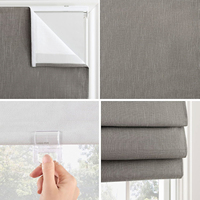 Rideaux personnalisés les plus vendus stores romains sans fil semi-opaques naturels pour fenêtre