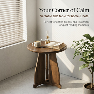 Table de maquillage d'angle en bois massif avec plateau lisse et design peu encombrant pour coin de dressing de chambre - Product Image 4