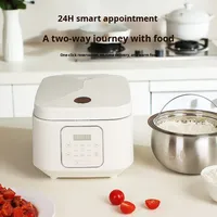 Cuisinière à riz intelligente 3L pour usage domestique avec fonction de cuisson de soupes, cuve intérieure en acier inoxydable 304 sans revêtement, électrique