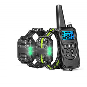 Collier de dressage électronique pour chien avec écran LCD 800m, rechargeable, étanche, anti-aboiement, télécommande, choc, vibration, son - Product Image 3