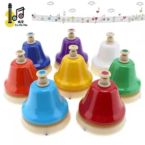 Cloche de bureau pour enfant, jouet de musique à percussion, couleur arc-en-ciel, 6 — 8 tons