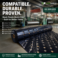 Film de paillage en plastique PP PE noir 0,95x10m, barrière anti-mauvaises herbes pour jardin, couverture de sol, résistant aux UV, pour la plantation de légumes, contrôle des mauvaises herbes