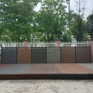 Wood Plastic Composite Fence Home Garden WPC Fence Panels Better Than Vinyl Pvc Fence