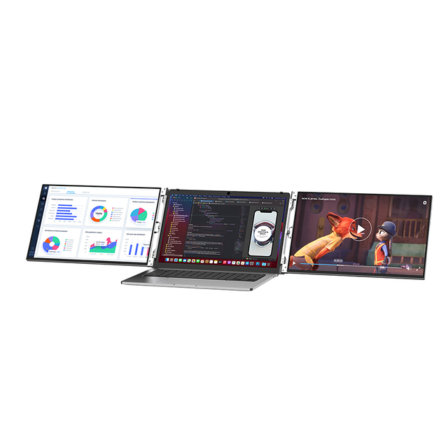 Portable Laptop Screen 14 Inch Dual Usb C Type C Gaming Oled Display Portable Monitor Portable Tri Screen for Laptop