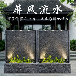Fuente de Agua Decorativa para Pared, Cortina de Agua con Forma Geométrica, Duradera, para Interiores y Exteriores, Jardín, Villa, Sala de Estar, Hotel - Product Image 4