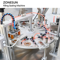 Machine de remplissage et de scellage automatique monobloc rotative à vis sans fin pour capsules de café en poudre ZONESUN ZS-GF900C