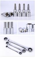 Jeu de clés à cliquet professionnelles OEM Golen en acier inoxydable à haute teneur en carbone, pinces combinées, douilles, outils à main - Mallette de rangement rigide