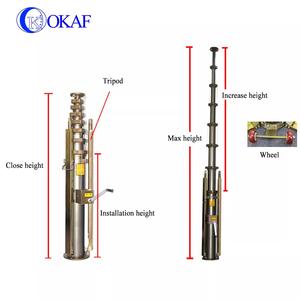 10m OKAF Manual Telescopic Aluminum Mast With Rod,Portable & Antenna Support Solution OK-SD-BLZ Manual Telescopic Mast OK-SD-BLZ - Product Image 4