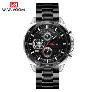 Reloj de Pulsera de Cuarzo con Correa de Cuero y Aleación de Acero Inoxidable de Lujo para Hombre, con Logotipo Personalizado, Diseño Simple, Cronógrafo, Deportivo y Ejecutivo - Product Image 5