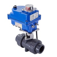 Vannes à boisseau sphérique électriques de haute qualité DN15-DN80 à raccordement à brides/NPT, OEM, 50 mm, pour eau, résistantes aux hautes températures, en UPVC