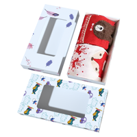 Boîtes de sous-vêtements de chaussettes pliantes en carton avec fenêtre en PVC pour chaussette de sous-vêtements petite boîte d'emballage cadeau