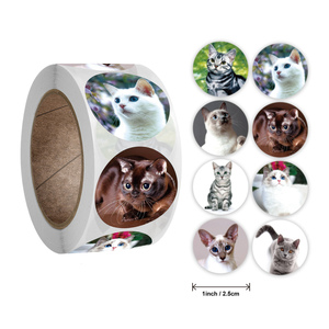Rollo de Adhesivos Divertidos con Dibujos Animados de Animales para Niños, Adhesivos para Rascar de 1 Pulgada, Material Escolar para Maestros, Incentivo y Motivación - Product Image 4