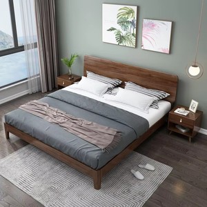 Cadre de lit moderne de luxe en velours, taille King Queen, lit plateforme en tissu gris avec tête de lit haute pour mobilier de chambre - Product Image 4