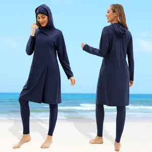 2023 yeni varış açık cover up yüzmek elbise 3-piece güneş koruyucu sörf mayo islami mayo kadınlar için