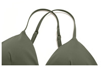 Soutien-gorge de sport pour femme, col en V, bretelles fines, dos croisé, soutien léger, pour yoga et fitness