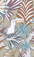 Rouleaux de papier peint personnalisés, motif animalier tropical, jungle, animaux et plantes, art mural durable, non toxique, pour chambre d'enfant, chambre de bébé